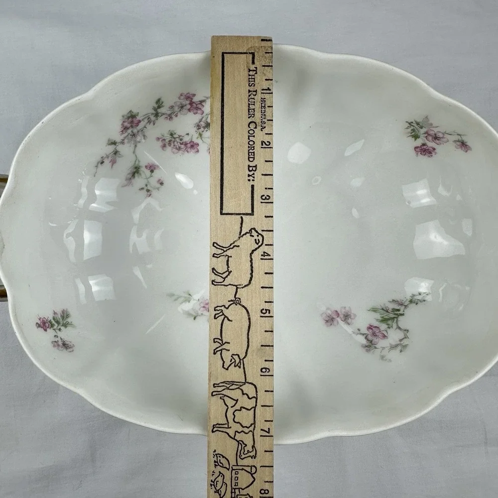Antique Haviland Limoges Covered Tureen Schleiger 19 Blank 1 Pink Floral Gilt